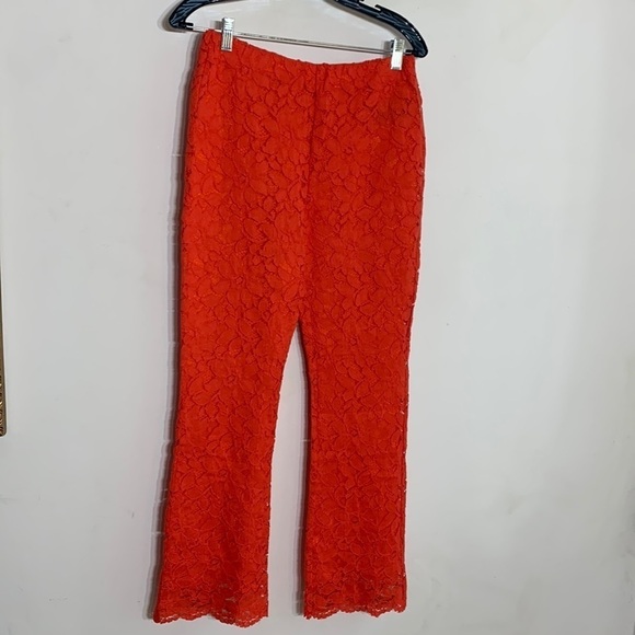 Free People Wild Lace Pull On Crop retro Flare 70s Pants Small women’s nwot - Picture 2 of 7